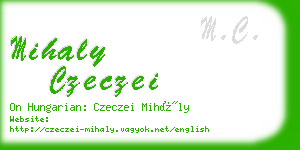 mihaly czeczei business card